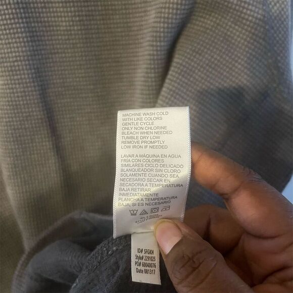 Tommy‎ Bahama Men's Gray Waffle Knit Thermal Sweater Size L - Picture 6 of 8